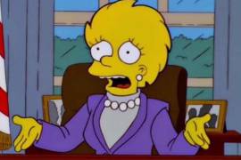 En el episodio “Bart to the Future”, Lisa Simpson se convierte en la primera mujer presidenta de los Estados Unidos.