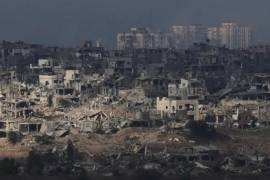 Edificios destruidos por ataques aéreos israelíes en la ciudad de Gaza el 29 de octubre de 2025.