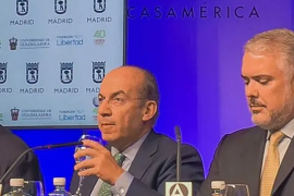 Calderón le habló a representantes de la derecha ultraliberal de España y América Latina, bajo el auspicio de Atlas Network y de otros foros de influencia