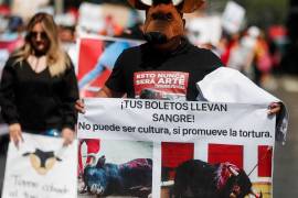 Los antitaurinos se manifestaron el pasado domingo, en el marco del regreso de las corridas de toros a la Plaza México, mismas que ya fueron suspendidas.