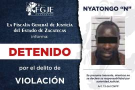 Elementos de la Fiscalía General de Justicia de Zacatecas ejecutaron la orden de aprehensión contra el corredor.