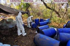 Las acciones coordinadas entre Defensa, SSPC, Marina, FGR y Guardia Nacional permitieron el aseguramiento de drogas, precursores químicos y un laboratorio clandestino en Culiacán y Cosalá.