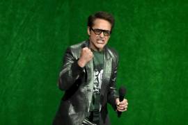 LAS VEGAS, NEVADA - APRIL 16: Robert Downey Jr. speaks during CinemaCon 2026 - Walt Disney Studios Invites you to its 2026 presentation highlighting its upcoming release schedule at The Dolby Colosseum at Caesars Palace during CinemaCon, the official convention of Cinema United, on April 16, 2026, in Las Vegas, Nevada. (Photo by David Becker/Getty Images for CinemaCon)