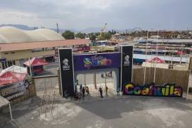 Imagen aérea de la entrada de la Feria Saltillo 2022.