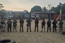 En el lugar se localizaron camiones a los que presuntamente les retiraban autopartes para la fabricación de vehículos con blindaje artesanal.