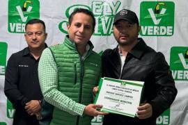 José Refugio Sandoval (centro), señaló que el Partido Verde no respalda la reforma electoral en los términos en que fue presentada, aunque mantiene su apoyo a la presidenta en otros temas.