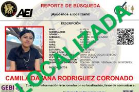 La jovencita tenía reporte de búsqueda por su desaparición, el pasado 29 de septiembre en la colonia Sierra Ventana, en Monterrey