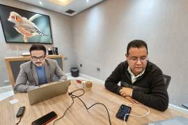 Enrique López Aguirre y Raúl Rodarte Leos, presidente y director de la OCV Saltillo, respectivamente. FOTO: HOMERO SÁNCHEZ