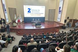 Luis Carlos Talamantes Arredondo presentó su Informe de Actividades 2024-2025 ante el Consejo Universitario Funcionando por Unidad en Monclova.