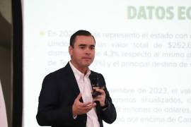 El secretario de Economía, Luis Eduardo Olivares Martínez, habló sobre el futuro económico de Coahuila y su relación con Texas.