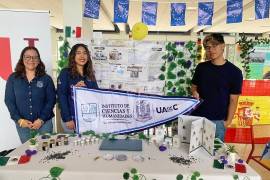 Valeria Yoselin Alonso Bernal y Abner Santos Hernández representaron a México en Francia con un proyecto de innovación sustentable desarrollado en la UAdeC.