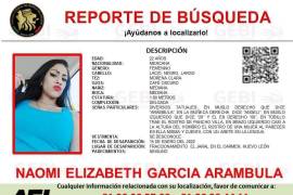 La joven residía en el municipio de El Carmen, Nuevo León y fue vista por última ocasión el 15 de enero