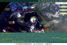 Actualmente el huracán “Beryl” se ubica al norte de Tulum, Quintana Roo.