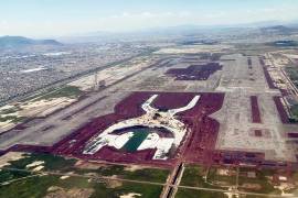 Lago de Texcoco donde se construía el Nuevo Aeropuerto Internacional de Ciudad de México