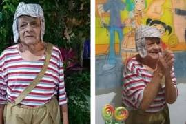 Abuelito celebra su cumpleaños número 92 como el 'Chavo del 8'