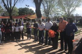 Instalan frente a Presidencia de Saltillo jardín emblemático de la mariposa monarca