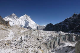 Imágenes satelitales muestran el rápido deshielo en los glaciares de la Cordillera del Himalaya