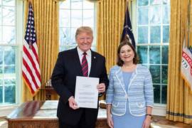 Martha Bárcena se reúne con Donald Trump en Washington