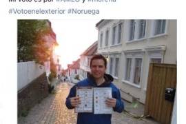 Saltillense le llega su boleta hasta Noruega y vota por AMLO