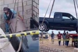 En redes sociales de hizo viral el video del peculiar entierro del hombre junto a su camioneta.
