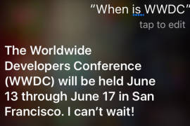 Siri reveló a los curiosos la fecha de la próxima WWDC