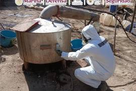Operativos encabezados por la Marina y coordinados con la SSPC, FGR, Defensa y Guardia Nacional permitieron localizar y desmantelar laboratorios clandestinos de metanfetaminas en Michoacán, Durango y Sinaloa.