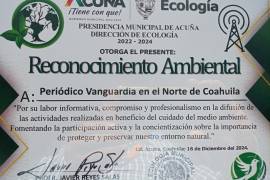 El reconocimiento entregado a VANGUARDIA, en el marco de las acciones ambientales.