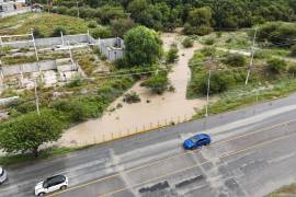 Sobre el bulevar Eulalio Gutiérrez es común que se presenten inundaciones cada vez que llueve.