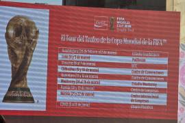 El trofeo de la Copa del Mundo de la FIFA visitará ciudades como Guadalajara, Monterrey y Ciudad de México durante su tour oficial en México previo al Mundial 2026.