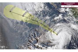El huracán ‘Genevieve’ se fortaleció este domingo hasta alcanzar la categoría 3 en la escala Saffir-Simpson, mientras continúa su desplazamiento sobre el océano Pacífico.
