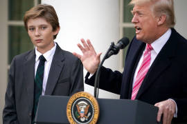 Escuela de Barron Trump exige un mayor control de armas