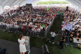 La doctora Claudia Sheinbaum Pardo, presidenta Constitucional de los Estados Unidos Mexicanos preside Proyectos Prioritarios en San Luis Potosí.
