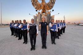 La directora de Tránsito y Vialidad, Martha Alicia Faz Dávila, encabezó al personal operativo capacitado en protocolos de atención y proximidad.