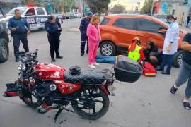 El motociclista fue trasladado en código amarillo.