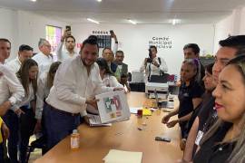 Villarreal Pérez estuvo acompañado de los militantes que conforman la coalición “Alianza Ciudadana por la Seguridad”.