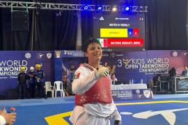 Bajo la guía del entrenador Juan Carlos Martínez, los jóvenes talentos Amaite Castañeda y Mateo Sandoval brillaron en la tercera edición del Kids World Open Taekwondo Championships.