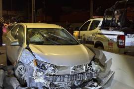 El Toyota involucrado quedó con daños en la parte frontal tras el choque por alcance.