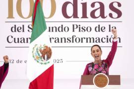 Claudia Sheinbaum, presidenta constitucional de los Estados Unidos Mexicanos, presentó en el Zócalo capitalino su informe de Gobierno a 100 días de su mandato en el Segundo piso de la cuarta transformación.