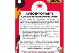 BIC Saltillo alertó sobre falsos reclutadores que contactan a aspirantes desde números no oficiales.