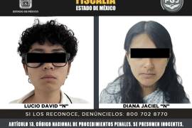 Lucio ‘N’ y Diana ‘N’ fueron ingresados a penales en Cuautitlán y Tlalnepantla, donde enfrentarán su proceso judicial mientras la FGJEM avanza en la investigación