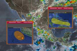 Alertan por dos zonas de baja presión con probabilidad de desarrollo ciclónico: ‘Debby’ en el Atlántico y ‘Aletta’ en el Pacífico, mientras México se prepara para huracán ‘Beryl’. El Servicio Meteorológico Nacional y el Centro Nacional de Huracanes se mantienen en vigilancia.