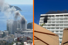 Tras la reciente recuperación de las instalaciones del Hotel Emporio, a causa del huracán ‘Otis’, tres habitaciones se incendiaron.