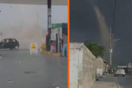 Sorprende tromba terrestre a Salinas Victoria, Nuevo León. Protección Civil del estado informó que el evento sucedió la tarde del 8 de julio.