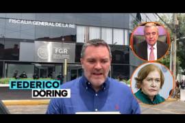 Los panistas Federico Döring, Héctor Saúl Téllez y Ernesto Sánchez Rodríguez se presentaron en las oficinas de la FGR, en la Ciudad de México, para dar inicio a las acciones legales contra el gobernador y la exfiscal de Sinaloa, Rubén Rocha Moya y Sara Bruna Quiñonez, respectivamente.