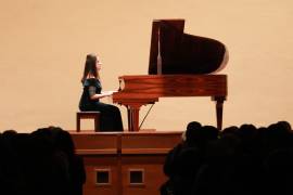 La pianista interpretó obras de Wolfgang Amadeus Mozart, Frédéric Chopin y Felix Mendelssohn, entre otros compositores clásicos.