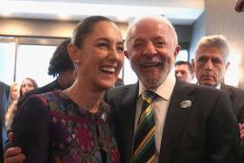 Claudia Sheinbaum Pardo, Presidenta de México y Luiz Inácio Lula da Silva, Presidente de Brasil, en la Cumbre G7, que se celebró en la región de Kananaskis, Canadá.