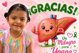 Tras permanecer casi dos meses en Guadalajara, Yoana regresó a Saltillo para continuar en casa la recuperación posterior al trasplante de hígado que recibió el pasado 5 de mayo.