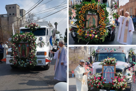 Peregrinación y bendición de transporte público de empresas y trailers de Saltillo, reunió a la ciudadanía Saltillense, como evento de la celebración para el día de la Virgen de Guadalupe | FOTOGRAFÍA: FACEBOOK SANTUARIO