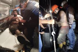 Los mineros fueron trasladados al IMSS para recibir una valoración médica.