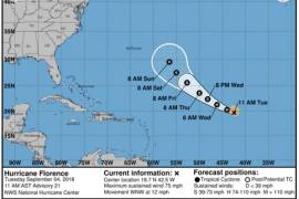 Florence se convirtió hoy en el tercer huracán de la temporada del Atlántico